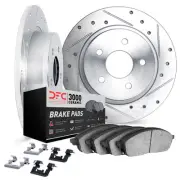 Dynamic Friction Company 7312-75036 Brake Rotor Dimpled & Slotted Silver