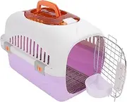 Dog Kennel, Plastic Airline Approved Wire Door Dog Crate with Handle, Top & Front Loading Heavy Duty Hard Sided Pet Carrier for Dogs and Cats, Home and Travel (20 inches) (Black)