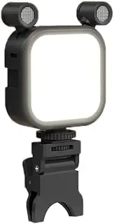 Fahgaer Mini Clip-on Mobile Phone Fill Light LED Light Selfie Live Video Light RGB 2500K-9000K with Microphone Fill Lamp