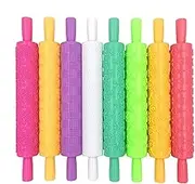 Cake Decorating Embossed Rolling Pins,Textured Non-Stick Designs and Patterned,Ideal for Fondant,Pie Crust,Cookie,Pastry,Icing,Clay,Dough - Best Kit 8 Pcs