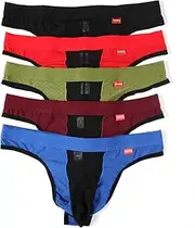 [4UFIT] Men's Mesh Transparent Thongs G Strings Sexy Underwear Ice Silk Briefs Bikini Panties