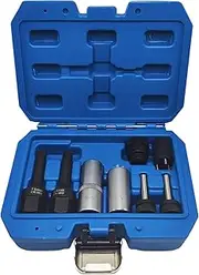 JEUCLEL 8PCS Common Rail Diesel Injector Repair Kit Compatible with Bosch, Denso and Siemens injectors, Special Tools to loosen and Remove the Injector's Internal Fixings, Injector Valve Seat Socke
