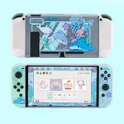 GeekShare Nintendo Switch Shark Protective Case Clear Cover HardShell Glass Film