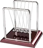 Yardwe Newton Pendulum Ball with Medium Square Shaped Ball for Home Office Desk Decoration Unique Fidget and for All Ages