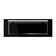 Schweigen KLS-9GLASSBLKST IN. Silent Black Glass Undermount Rangehood 60cm Isodrive ST Motor