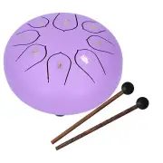 ()6in 8 Tones Tongue Drum With Mallets Music Book Musical Percussion US HG