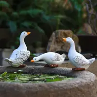 在飛比找ETMall東森購物網優惠-創意鴨子動物擺件假山魚池造景花園庭院盆栽微景觀裝飾水景工藝品