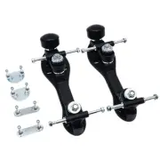 Four-Wheel Two-Row Roller Skate Bracket Skateboard Base Bottom Plate Black L3K5