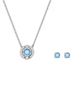 Swarovski Una Pave Pendant Necklace & Stud Earrings Set