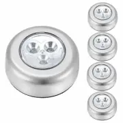 5Pcs LED Touch Push On Off Light Self Stick On Click Battery Button Light