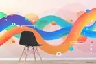 3D Abstract Color Geometry Wallpaper Wall Murals Removable Wallpaper 299