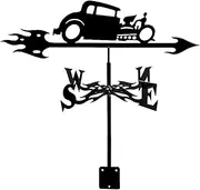 Wind vanes, Outdoor Garden Weathervane with Roof Mount Donkey Poodle Weathercock Wind Direction Indicator Weather Vane Stainless Steel for Farm Scene Yard Ornament