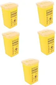 Veemoon Large Capacity Sharps Container with Lid - Safe Disposal Bucket for Medical Waste - Ideal for Home and Travel Durable Plastic Design Multipurpose Sharps Waste Storage