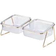 Pet Dog Cat Puppy Food Water Bowls Feeding Dishes 2 Large Bowl Dishwasher Safe