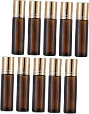 VICASKY 10PCS Refillable Roll Bottles for Essential Oils and Eye Cream Durable Portable Design for Travel and Daily Skin Care