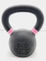 PowerFit Premium Black Kettlebells, 8KG / 18LBS
