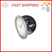 Wall Clock Safe - 10-Inch Battery-Operated Analog Timepiece with Hidden Shelf St