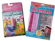 Melissa & Doug On-the-Go Water Wow! Reusable Pad and Design-Your-Own Bracelets