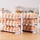 Foldable Egg Storage Box Portable Eggs Storage Container Fridge Organization