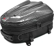 Motorcycle Pannier Bag - Waterproof Motorcycle Seat Tail Bag, Multifunctional Expandable Hard Shell Motorcycle Luggage Bag Motorbike Helmet Bag Backpack Professional Motor Accessories