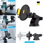 Long Rod Telescopic Car Phone Holder - Dashboard Mount with Suction Cup
