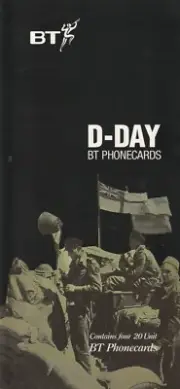 WW2 D-Day Phonecards (x4) with Presentation Folder - BT