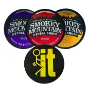 Smokey Mountain Herbal Chew Cherry Grape Peach 1 Each & Can Cover F-It