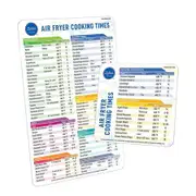 Air Fryer Accessories Cook Times, Airfryer Accessory Magnet Sheet Quick Reference Guide for Cooking and Frying (White)