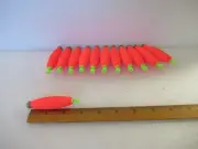 12 2.5" FISHING BOBBERS Medium Cigar Floats Weighted Foam Snap on Float Choice