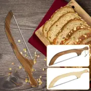 Bread Bow Cutter Stainless Steel Sourdough Bread Slicer with Wood Handle panqc