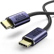 [T Tersely] USB 4.0 Cable 1M/3.3FT, 100W Power Delivery Display Cable 8K@60Hz Video 20Gbps Type C Cord Monitor Cable for iPhone 16/15 Pro Max/Pro/Plus MacBook iPad Pro Samsung S24/Fold 6/Flip 6