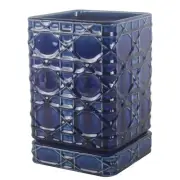 6 In. Cobalt Blue Carlysle Square Ceramic Planter
