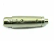 MICROPHONE ADAPTER STANDARD RCA JACK TO 3 PIN FEMALE XLR STYLE JACK