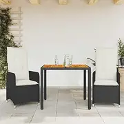 3 Piece Garden Bistro Set, Chairs, Patio Table, and Outdoor Furniture Sets for Porch, Garden, Balcony, Conversation Outdoors