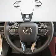 ZiWen Interior Trims Steering Wheel Cover Accessories for Lexus RX 350 RX 500h 2023 2024 NX 250 NX 350 NX 350h NX 450h 2022 2023 2024 2025 GX TX (Carbon Fiber Print)