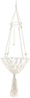 Generic Pet Hammock Macrame Cat Swing Cat Cone Macrame Cat Bed Litter Cat Scratching Posts Decorative Cat Hammock Cat Hammock for Wall Cat Things Cat Cage Kitten Accessory Iron White