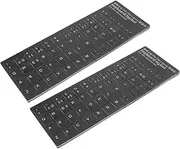 SHINEOFI 10pcs Keyboard Stickers with Black Background and White Lettering Durable Keyboard Skin Easy to Apply for Refreshing Worn Out Keys