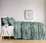 Sage Breeze Bedspread Set – Breathable Pure Cotton with Subtle Hues