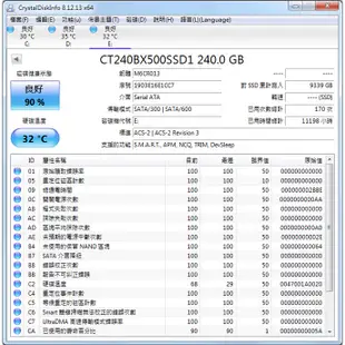 美光 Micron Crucial BX500 CT240BX500SSD1 240G 240GB SSD 固態硬碟