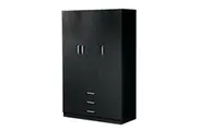 Foret Cabinet Wardrobe Clothes Rack Bedroom Storage Organiser 3 Doors 3 Drawers