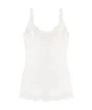 Lace-trimmed suspender top 1,2 White