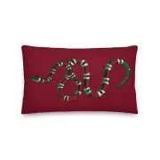 Snakes On Maroon Premium Pillow copy