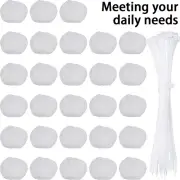 30Pcs Washer Lint Catcher Nylon Washing Machine Lint Trap with 30 Cable begXa