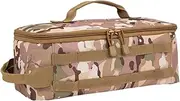 Outdoor Tool Bag with Zippers & Handle | Camping Cookware Storage & Equipment Carry Bag | Utensils Organizer, Camouflage