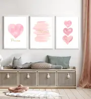 [Namly Design] Posters - Heart / Personalised / Set of 3
