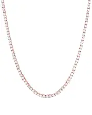 Forever Creations 14K Rose Gold 7.00 ct. tw. Lab Grown Diamond Tennis Necklace