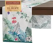 Maison d' Hermine Table Runner 100% Cotton Decorative Runner Table Runners, Dining, Kitchen, Parties & Camping, - Spring/Summer 14.50"x72" Tropiques (Double Layer)