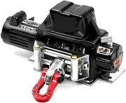 Waterproof Electric Winch Boat Trailer Winch Metal Winch For 1:10 RC Crawler Car Ax&ia&l SCX10 D90 90046 TRX4 Redcat (Black)