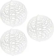 Chicken Coop, 3 Pieces Movable Ball-Shaped Chicken Cage, Pigeon Duck Safe Walking Net, Round Rolling Enclosure for Pet Safety Outdoor Backyard Farm
