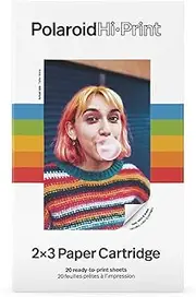 Polaroid Originals Hi-Print Paper - 2x3 Paper Cartridge (20 Sheets) Dye-Sub (Not Zink) Cartridge 6089